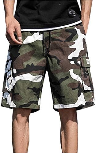 מכנסיים קצרים לגברים של ymosrh קיץ בחוץ הסוואה מזדמנת סרבלים פלוס מכנסי מכנסי ספורט בגודל מזדמנים