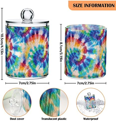 Yyzzh עניבה צבעונית צבע מערבולת מים בצבע מים צבועים 4 חבילה מתקן מחזיק QTIP למגוון כדורי כותנה כפפות עגול חוט
