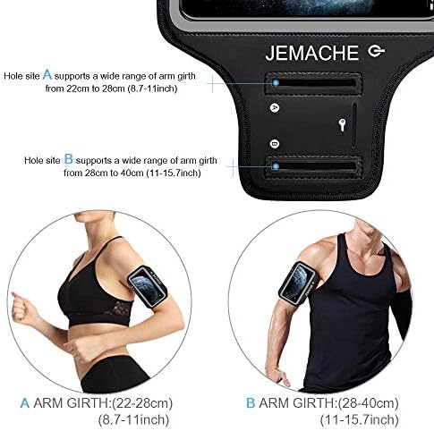 iPhone 14 Pro Max, 13 Pro Max, 14 Plus Armbard, Jemache Stront Anchanging Gym Rundows Proces