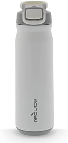 צמצם בקבוק מים עם בקבוק מים מבודד קש, Hydrate Pro, 24 גרם - מכסה עליון היגייני, קש משולב וידית נשיאה