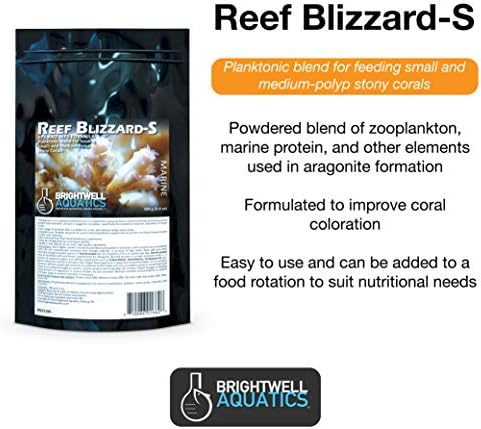 ברייטוול אקוואטיקס ריף בליזארד-ס - אבקת תערובת פלנקטונית להאכיל אלמוגים קטנים ובינוניים-פוליפ, 16 ק ג