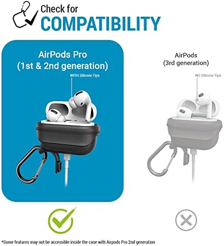 CATALYST אטום למים מהדורה מיוחדת למצב של AirPods Pro תואם טעינה אלחוטית תואמת, עיצוב מקשה אחת,