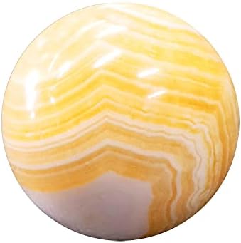 אריו 1.7 בכדור גביש אבן טבעי אבן כתום משי כדורי קלציט כדורי קלציט כתום לקישוט
