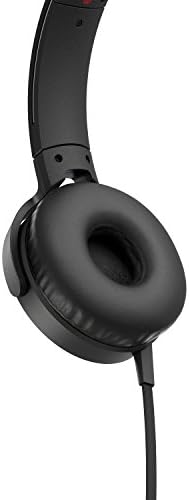 Sony XB550AP נוסף באזניות/אוזניות/אוזניות עם מיקרופון לשיחת טלפון, שחור