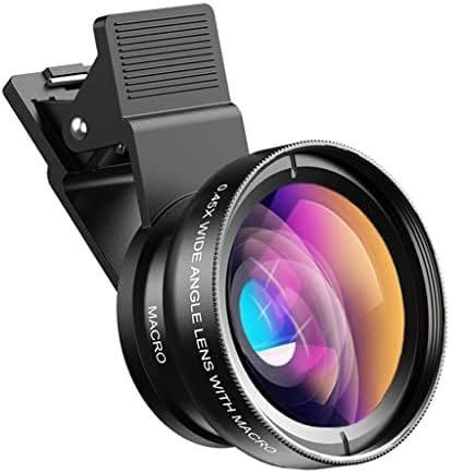 WSSBK עדשת מצלמת טלפון מקצועית 12.5x מצלמת מאקרו צילום HD 0.45X עדשת זווית רחבה במיוחד לכל הסמארטפונים