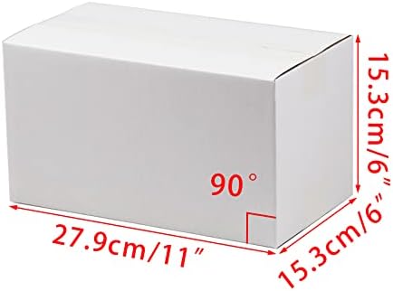 קופסאות משלוח לבנות 11 על 6 על 6 אינץ ' קופסאות קרטון גלי קטנות, 25 מארז