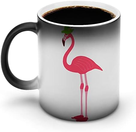 חמוד פלמינגו יצירתי שינוי צבע קרמיקה קפה כוס חום שינוי ספל מצחיק עבור בית משרד