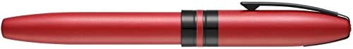 אייקון Sheaffer אדום מטאלי עם אפליקציות PVD שחורות מבריק. עט מזרקה - ציפורן משובח