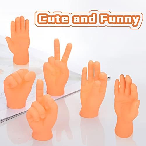 Yejahy ​​12 חלקים סט קטן בובות אצבעות אצבעות, ידיים מיני גומי מהנות, כפפות מיני של שובבות לחברים