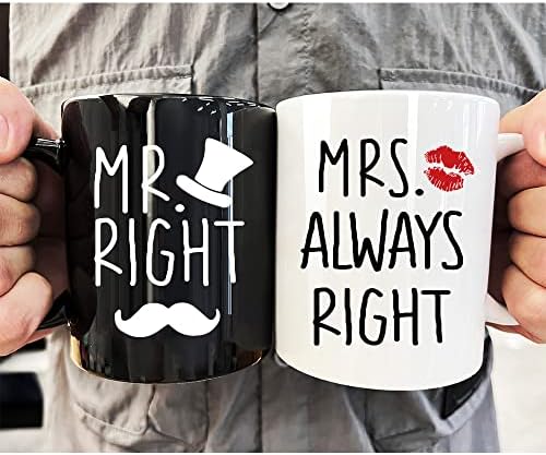פאלג ' יוק מר ימין וגברת תמיד צודקת ספלי קפה, מתנות רעיון איסור פרסום לזוג טרי, אמא, אבא, סבא וסבתא, בעל, אישה,
