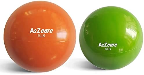 כדור גוון A2ZCARE - כדור תרגיל משוקלל משוקלל - כדור רפואה משוקלל רך לפילאטיס, יוגה, פיזיותרפיה וכושר