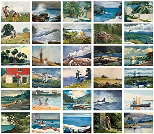 בציר אמנות גלויות סט של 30 הודעה כרטיס של יפני אמן קורין פורויה אמנות ים מגוון חבילה מפורסם ציור