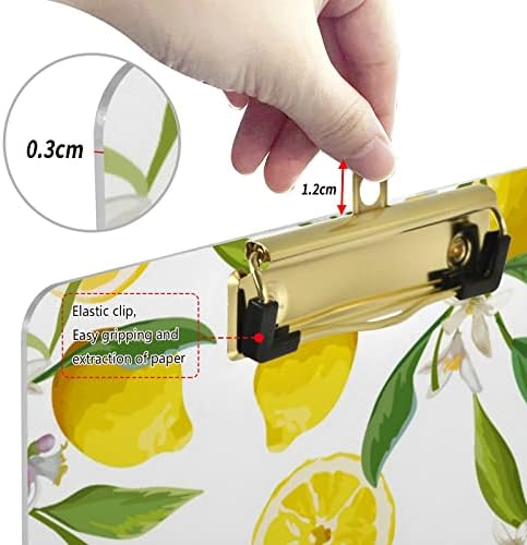 יפה לימון עץ 9 איקס 12.5 פלסטיק יבש למחוק לוח תיקיית עם נמוך פרופיל קליפ משפטי גודל קליפ לוחות