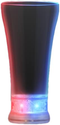 בלינקי צרור 6 חתיכות אדום לבן כחול נוריות בירה פילסנר משקפיים 1 כחול נוריות בר מגש עבור 4 ביולי