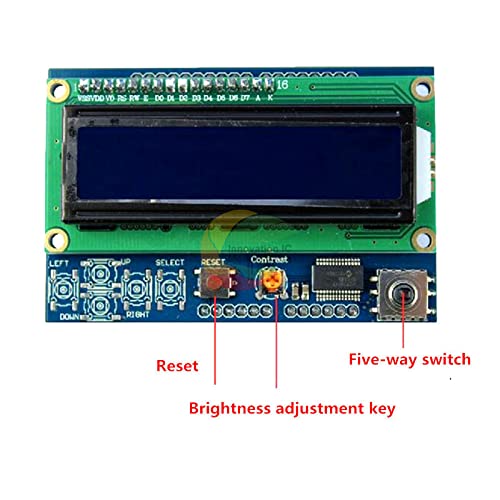 Brightness מתכוונן 1602 LCD נלאה IIC I2C MCP23017 5 לוח מקשים עבור ARDUINO R3 MEGA כפתור חמש כיוונים שתף את