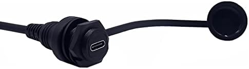 Kework usb סוג C סומק הרכבה, 0.3 מטר 90 מעלות למעלה ומטה זווית USB 3.1 זכר ל- USB 3.1 נקבה סומק פנל הרכבה