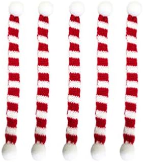 חג המולד בובת קרפט 20 יחידות חג המולד מיני לסרוג כובע מיני צעיף חג המולד עץ קישוטי מיניאטורי בובת