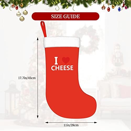 CuteDwarf אני אוהב גבינה גרביים כריסטמה קישוטי עץ חג המולד גרבי חג המולד לחג המולד מתנות למסיבות