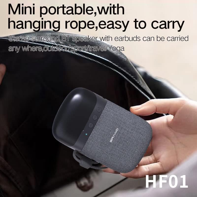 HF01 רמקול חכם HF01 אוזניות TWS TWS אוזניות 2 ב 1 Ultra Portable Premium Soundbar עם אוזניות - קנו רמקול חכם