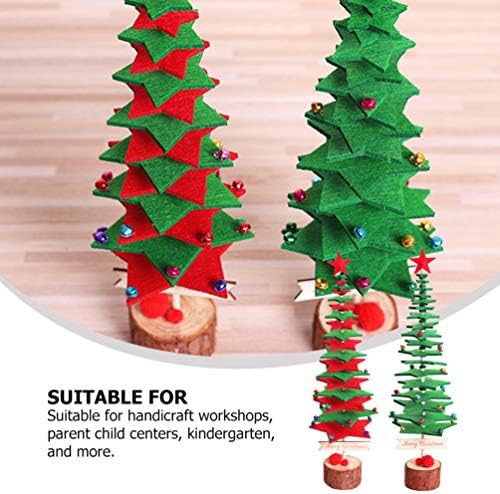 חליפות לילדים לילדים חליפות ילדים 2 סטים מיני טבלט עץ חג המולד עץ אורן מיניאטורי עם בסיס עץ 3D עץ חג המולד פאזל