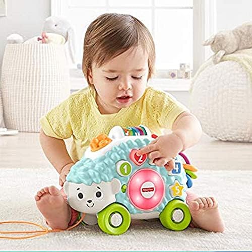 פישר-מחיר GHR16 קישור קישור צורות שמח קיפוד, צעצוע תינוקות אינטראקטיבי עם אורות וצלילים