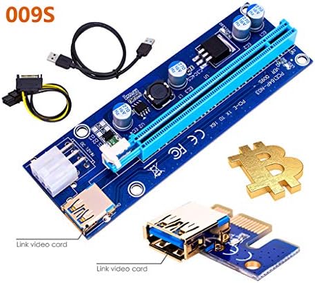 SARA-U PCI-E PCIE RISER מאריך זהב USB RISER 009S PCI-E RISER CARD תואם ל- BTC MINER