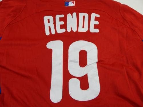 2011-13 פילדלפיה פיליס RENDE 19 משחק נעשה שימוש ב- RED JERSEY ST BP 48 564 - משחק משומש גופיות MLB