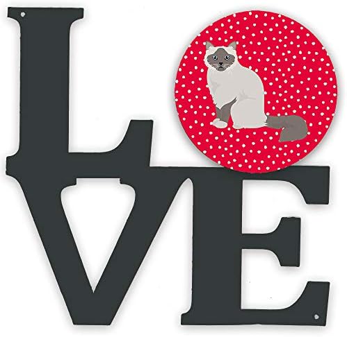 אוצרות קרוליין 5742 וולב בירמן חתול אהבה מתכת קיר יצירות אמנות אהבה,
