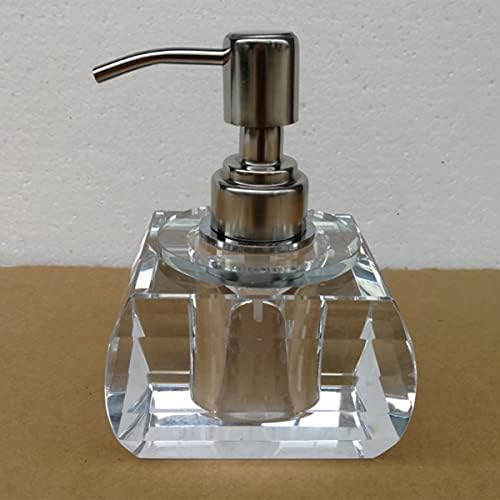 Queenscus שקוף זכוכית קריסטל יד סבון בקבוק סבון יצירתי מלון מלון נוזלי סבון סבון קרם קרם סבון לחדר אמבטיה