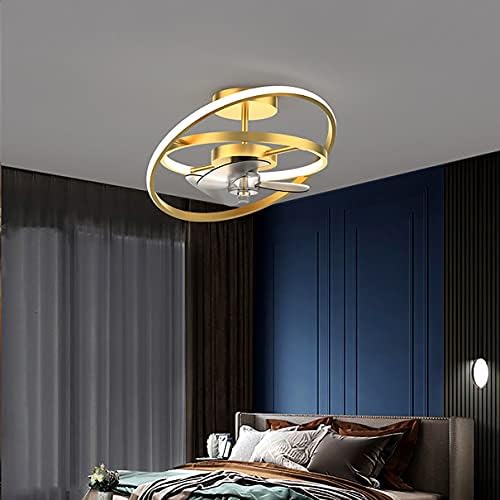 מאוורר חדר שינה של פיהון עם תאורת תקרה ושלט רחוק שקט 3 מהירויות הובלת תאורת מאוורר לעומק אור
