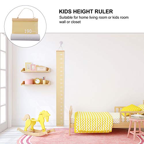 STOBOK ילדים עיצוב חדר תרשים גידול לתינוקות, בד עץ גובה בד גובה מדידת מדידת סרגל מסר סרגל עיצוב קיר