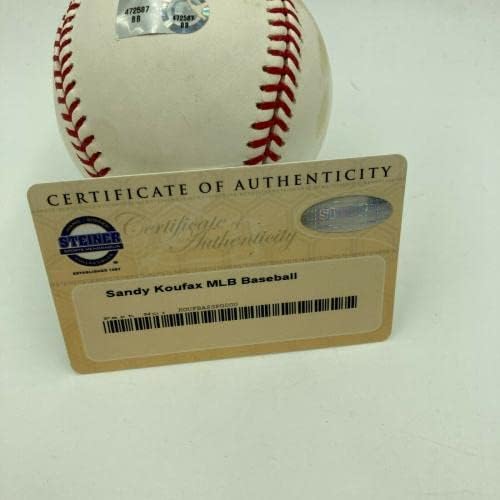 סנדי קופקס חתמה על בייסבול רשמי של ליגת המייג'ור הרשמית עם שטיינר COA - כדורי חתימה