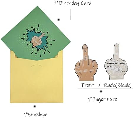 Auiocny קופץ כרטיס יום הולדת, כרטיסי יום הולדת אצבעות מצחיקים, ברכת תלת מימד כרטיס יום הולדת מוקפץ,