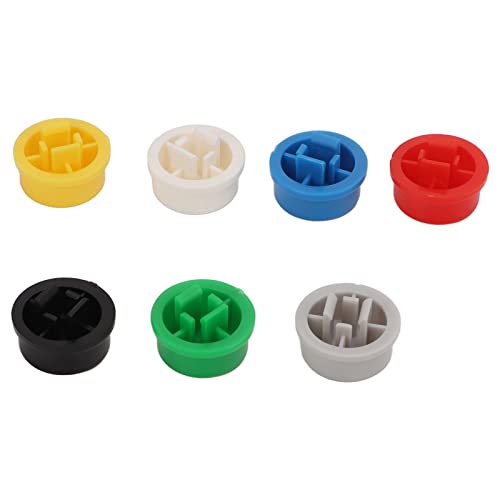 350 PCS טקט טקט כפתור כפתור כפתור 7 צבע החלפת פלסטיק ABS כיסוי כפתור לחצן לחם A24