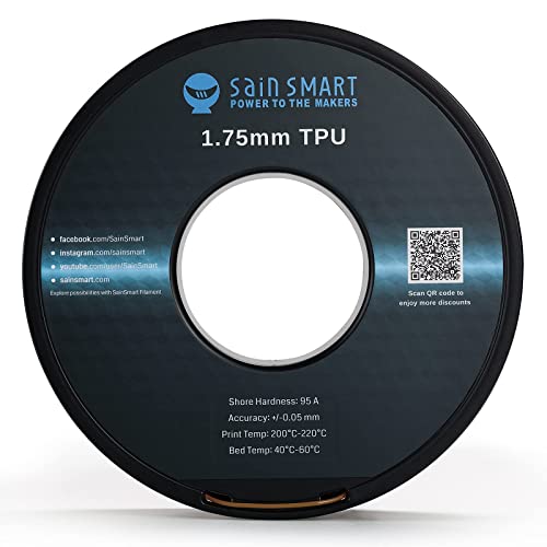SANSMART TPU נימה 1.75, קרמל TPU גמיש נימה הדפסת תלת מימד, TPU בצבע אחיד, 1.75 ממ, 0.8 קג, דיוק ממדי +/-