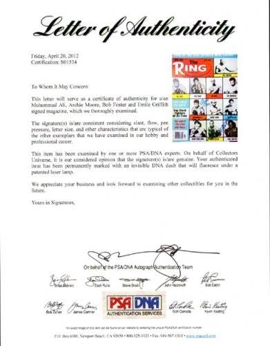 מוחמד עלי ואחרים חתמו על שער מגזין הטבעת 01534-מגזיני אגרוף חתומים