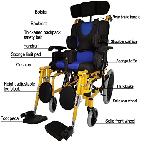 קל משקל מתקפל כיסא גלגלים, ידני הנעה עצמי רב תפקודי נכים כיסא גלגלים-לנשימה נוח, ילד כיסא גלגלים