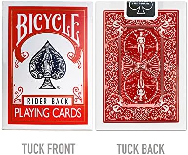 אופניים סטנדרטי רוכב חזרה קלפים, 2 חפיסות של קלפים, אדום וכחול