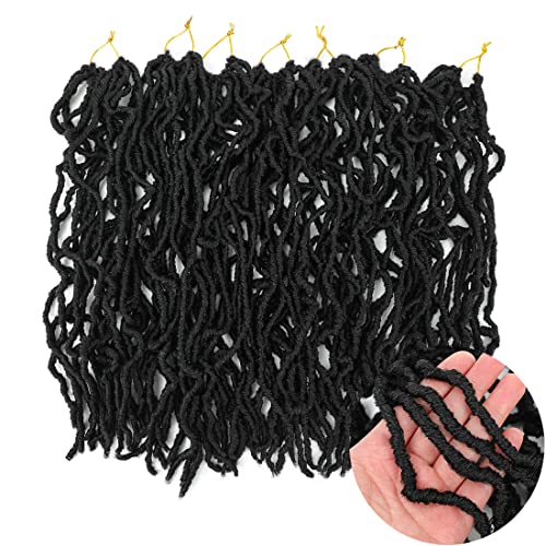 אלקן פו לוקס סרוגה שיער 18 אינץ 7 חבילה חדש רך לוקס סרוגה שיער לנשים שחורות מראש כרך אלת לוקס סרוגה צמות מתולתל