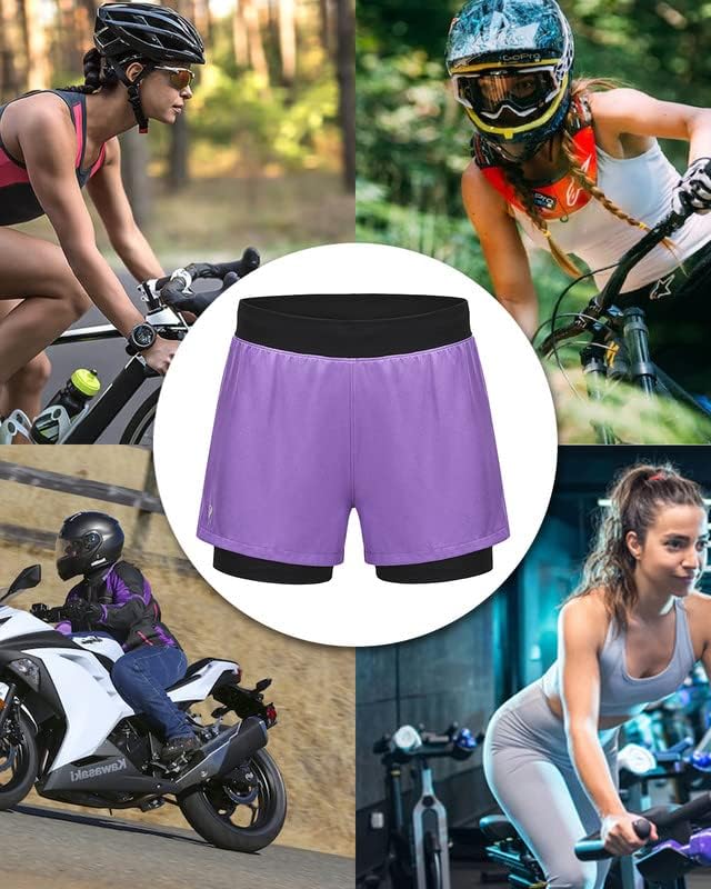 מכנסי אופניים לרכיבה על אופניים לנשים מכנסי אופניים 3D מרופדים בכיס, רכיבה על אופני רכיבה על אופני