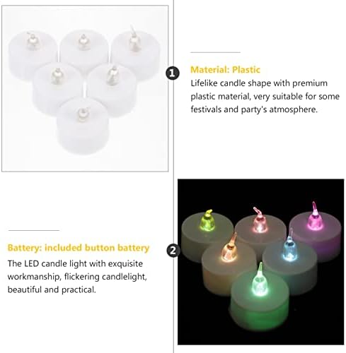 אורות דקורטיביים של LED נודדים נרות נרות נרות נרות נרות נרות: 12 יחידות סוללה המופעלת על נרות נרות