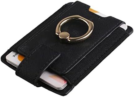 ארנק טלפון זול של יום ראשון זול עם מחזיק טבעת מקל, מחזיק כרטיסי ארנק טלפון של אפל חסימת RFID לאייפון