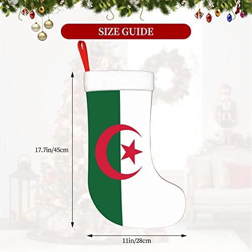 QG ZZX גרבי חג המולד עם דגל שרוול קטיפה סופר רך סופר של אלג'יריה חג המולד גרבי חג המולד גרב