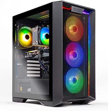 Skytech Nebula Gaming PC Desktop-AMD Ryzen 5 3600 3.6 GHz, NVIDIA RTX 3060, 500GB NVME SSD,